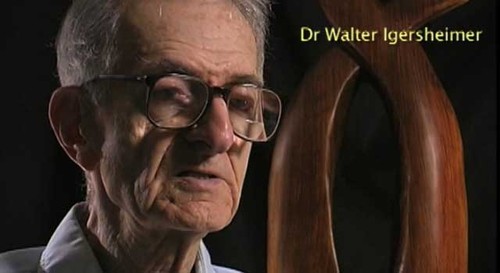 Close-up photo of Dr Walter Igersheimer being interviewed