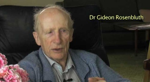 Close-up photo of Dr Gideon Rosenbluth being interviewed